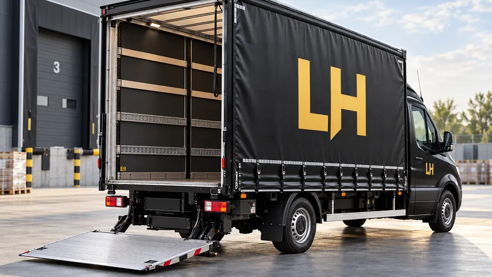 LH curtain-side van with tail lift