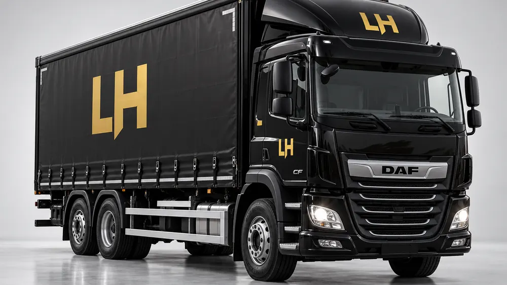 Schwarzer 24 t LKW von LH Kurier & Transport