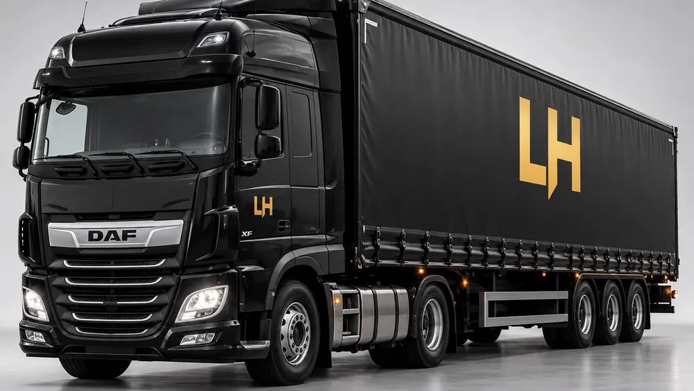 Black LH 40-tonne articulated truck